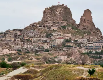Uchisar Castle historic site view