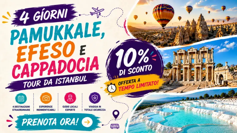 4 Days Pamukkale, Ephesus, Cappadocia tour from Istanbul