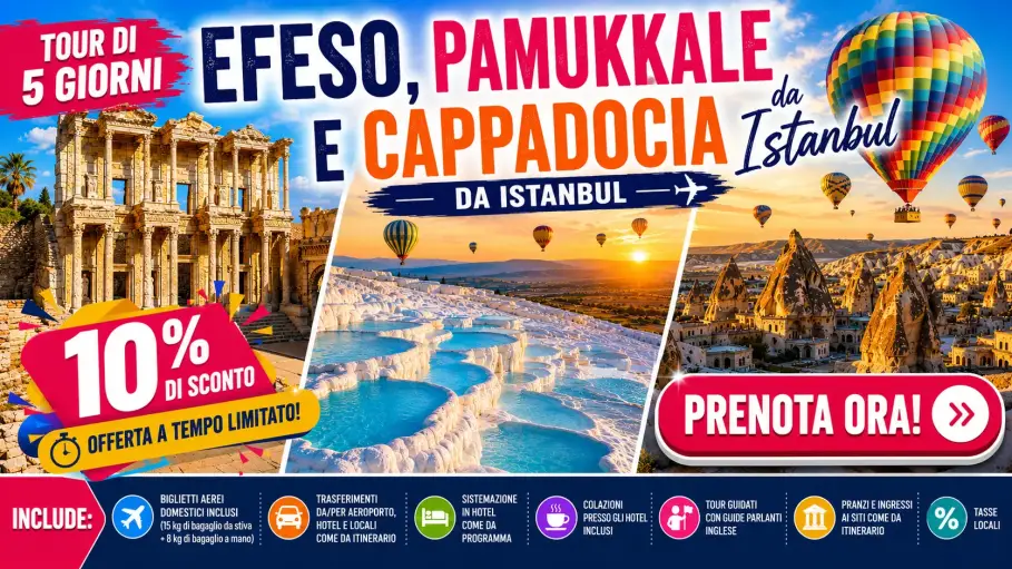 5 Days Ephesus Pamukkale Cappadocia Tour