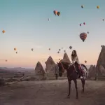 Paseo a caballo en Cappadocia al atardecer