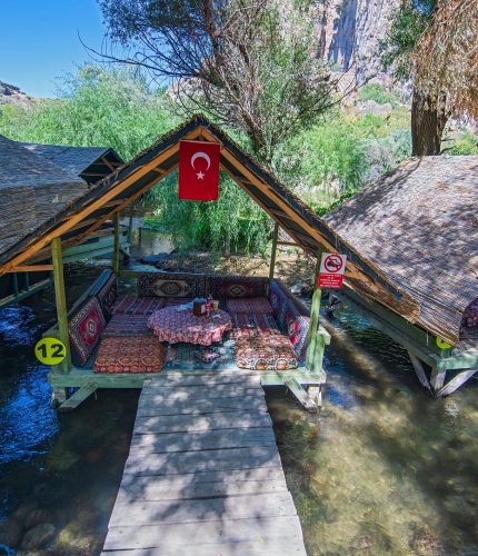 Riverside restaurant in Belisirma Village Green Tour