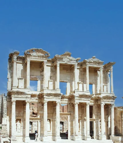 Ruins of front architecture of Temple of Domitian Ephesus