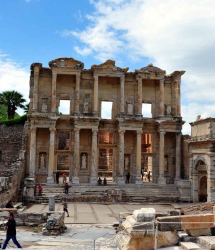 Virgin Mary statue inside holy sanctuary near Ephesus