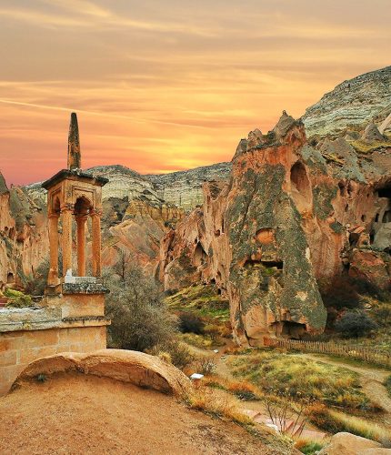 Cave dwellings in Zelve Open Air Museum