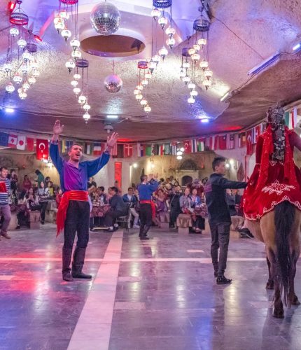 Fire dancer performing at Cappadocia Turkish Night